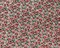 Red-Multi Poly Stripe Floral Border Printed Dobby Chiffon Woven Fabric By the Yard
